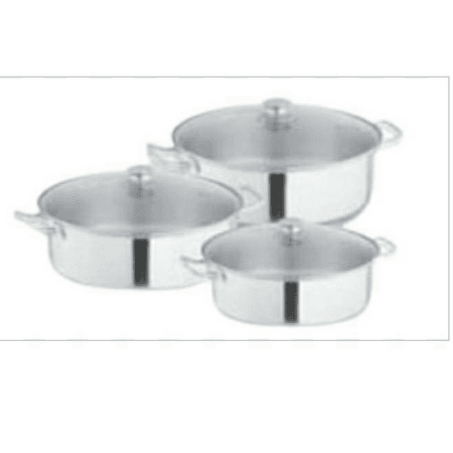 Sonex Stainless Steel Super Fish Pot Set 24cm_28cm_32cm