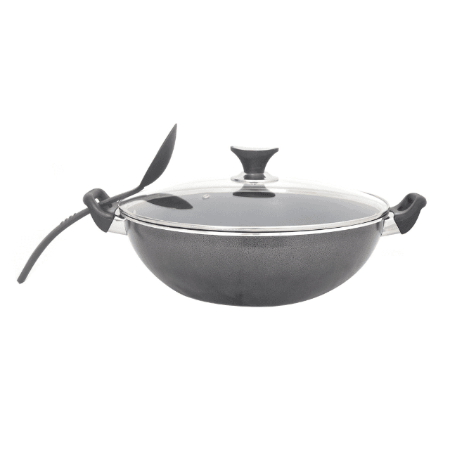 Sonex Non Stick Cooking Wok  Glass Lid