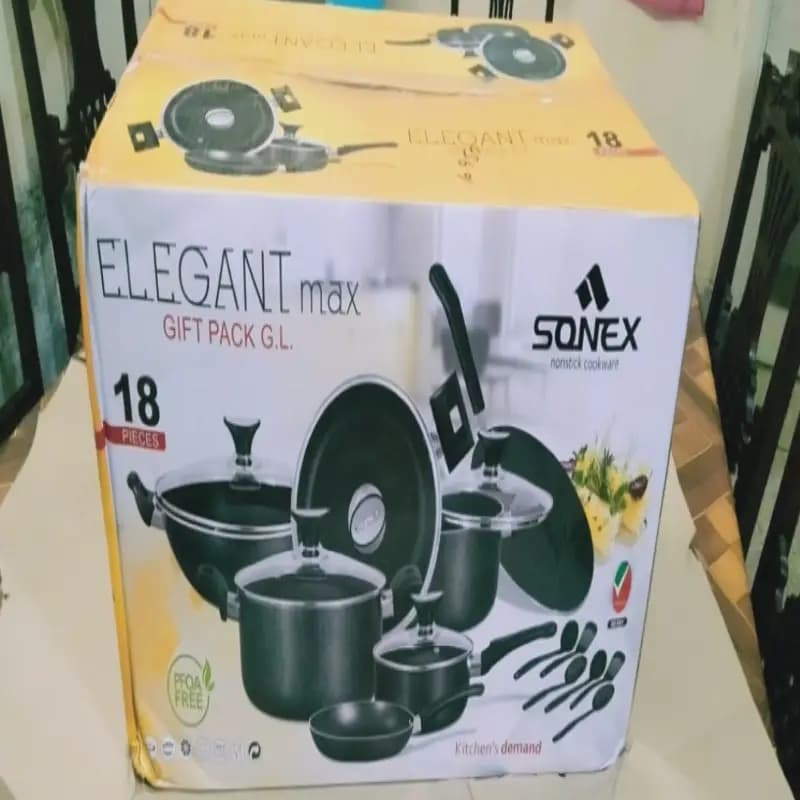 Sonex ELEGANT GIFT PACK  GLASS LID 18pcs Set