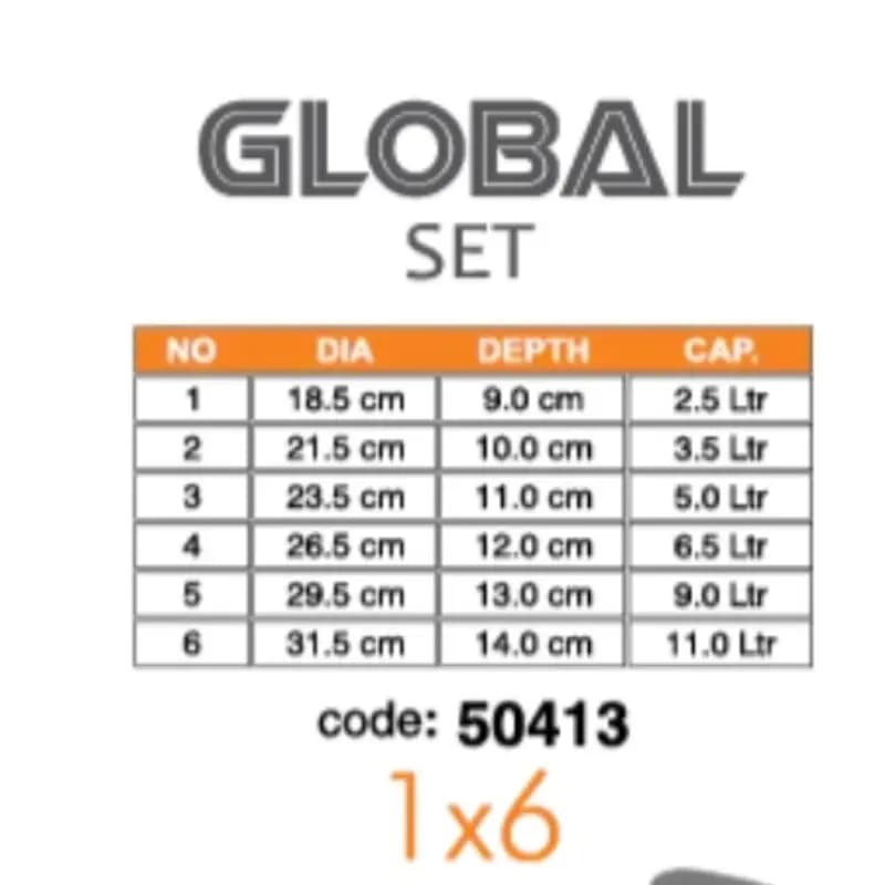 Sonex Global Set 1 To 6 Metal Finish