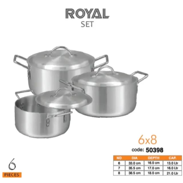 Sonex Royal Set 6 To 8 Metal Finish