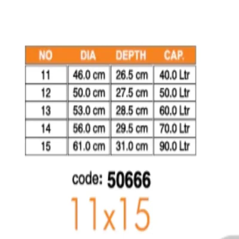 Sonex Saffron Pot Set 5 Pcs 11 to 15 Metal Finish