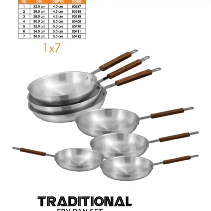 Sonex Traditional Fry Pan Metal Finish