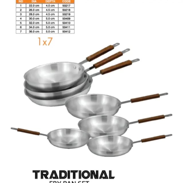 Sonex Traditional Fry Pan Metal Finish