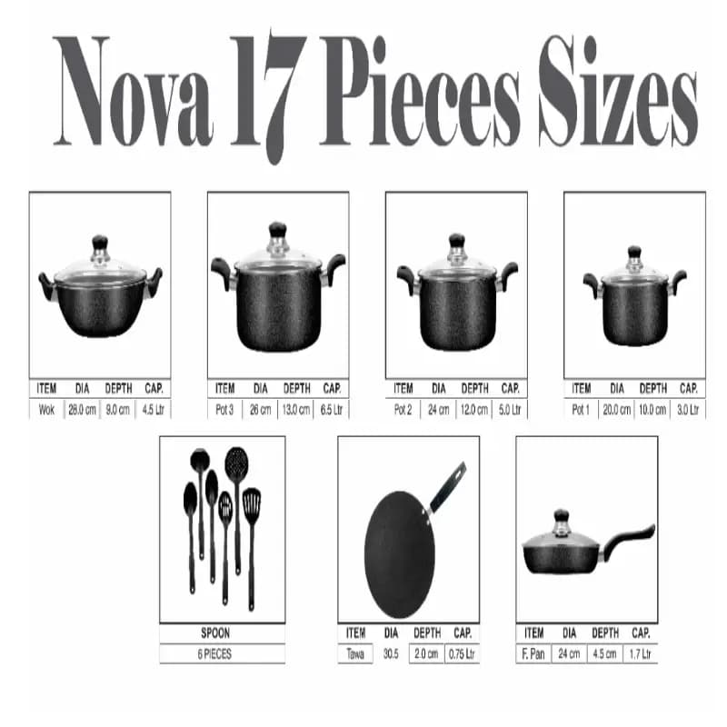 Sonex Nova Gift Pack 17 Pcs ( With Glass Lids )